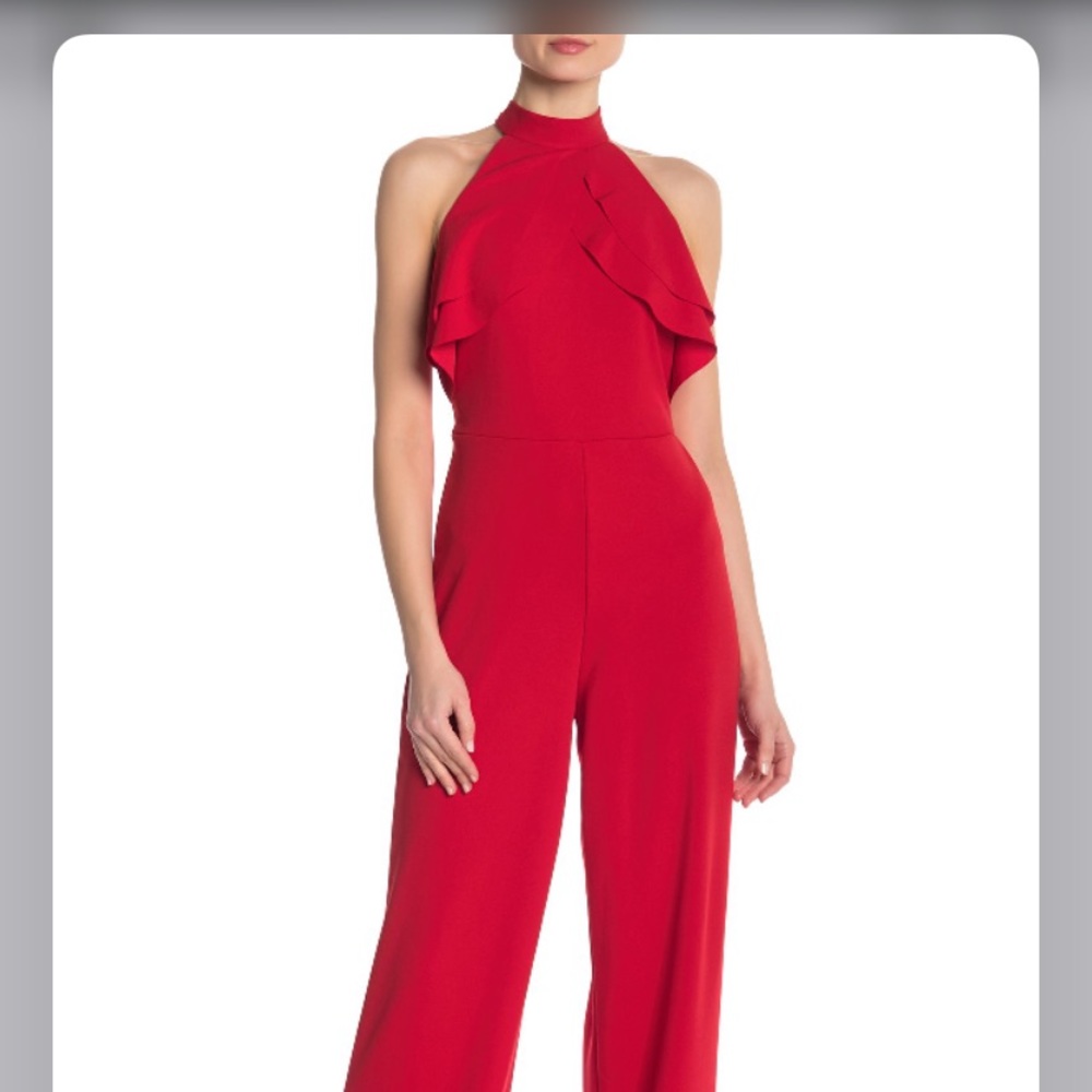 Bebe light blue jumpsuit